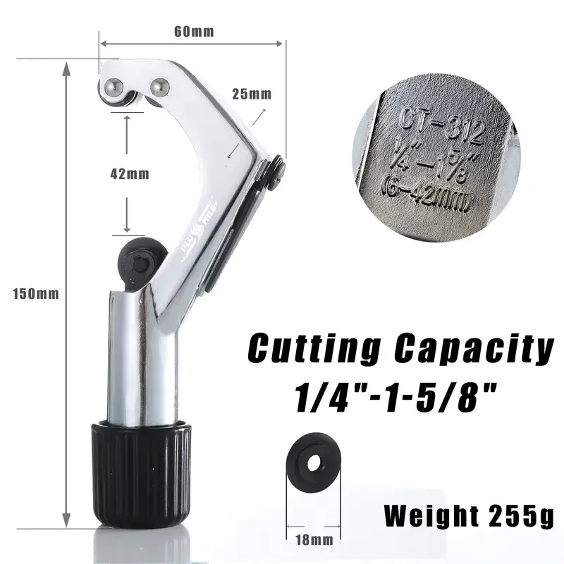 Bike Front Fork Cutter, Seatpost/Seat Tube/Steerer Tube Cutter, 1/4"- 1-5/8"(6mm-42mm) With A Spare Cutting Wheel For Cutting Co
Bike Front Fork Cutter, Seatpost/Seat Tube/Steerer Tube Cutter, 1/4"- 1-5/8"(6mm-42mm) With A Spare Cutting Wheel For Cutting Co