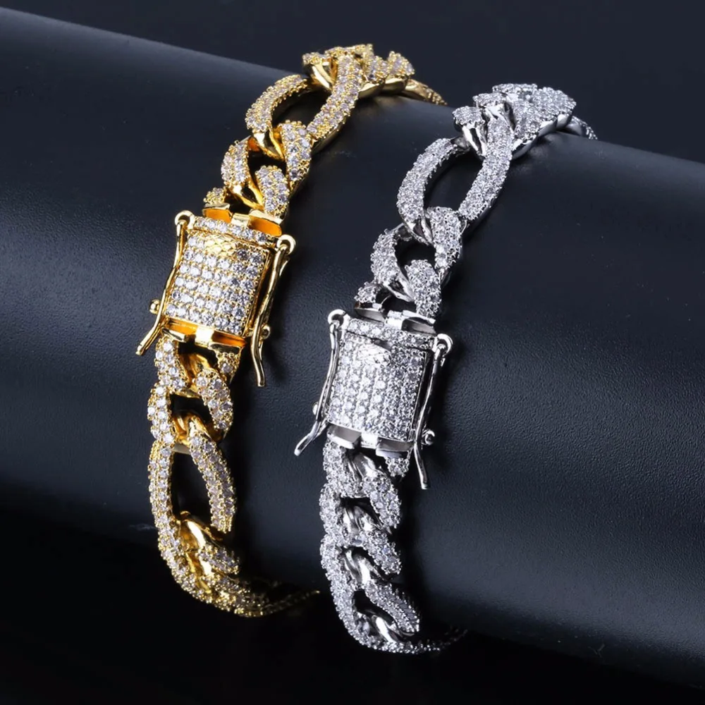 10 мм Box Lock NK Браслет-цепочка для мужчин Хип-хоп Bling Iced Out Paved Стразы CZ Рэпер Браслеты Ювелирные изделия Золото Серебро Цвет
10 мм Box Lock NK Браслет-цепочка для мужчин Хип-хоп Bling Iced Out Paved Стразы CZ Рэпер Браслеты Ювелирные изделия Золото Серебро Цвет