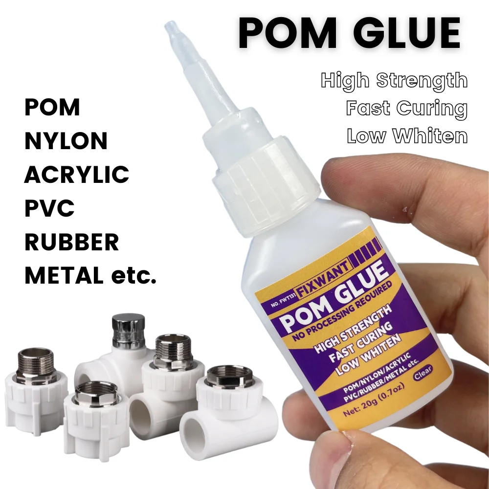 FIXWANT Fast Instant Super Glue for POM Polyoxymethylene Adhesive/ NYLON/ ACRYLIC/ PVC/ RUBBER/ METAL and More 20g
FIXWANT Fast Instant Super Glue for POM Polyoxymethylene Adhesive/ NYLON/ ACRYLIC/ PVC/ RUBBER/ METAL and More 20g