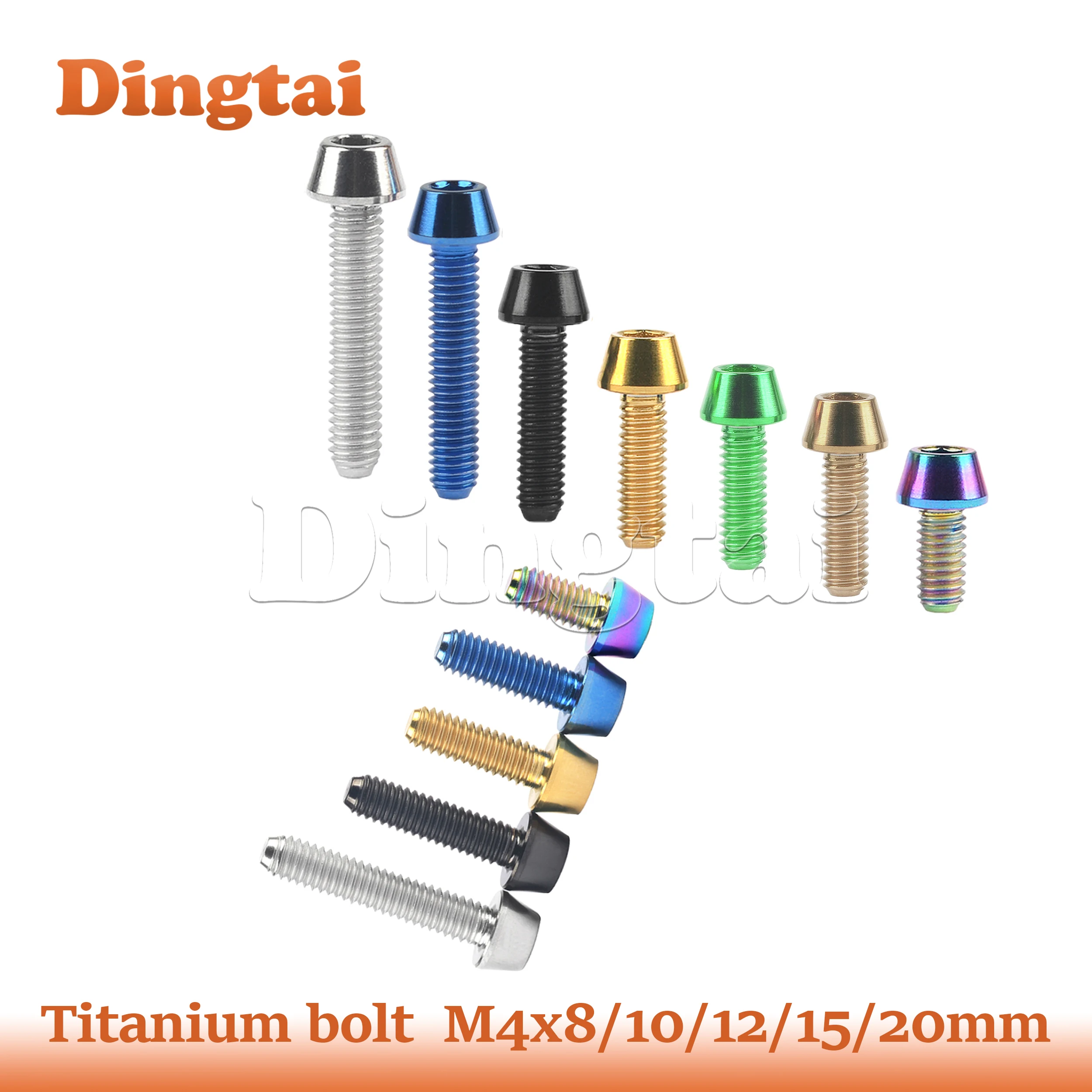 Dingtai Titanium Bolt M4 X 8 /12 /15 /20mm Taper Head Screw for Bicycle Thumb Shifter
Dingtai Titanium Bolt M4 X 8 /12 /15 /20mm Taper Head Screw for Bicycle Thumb Shifter