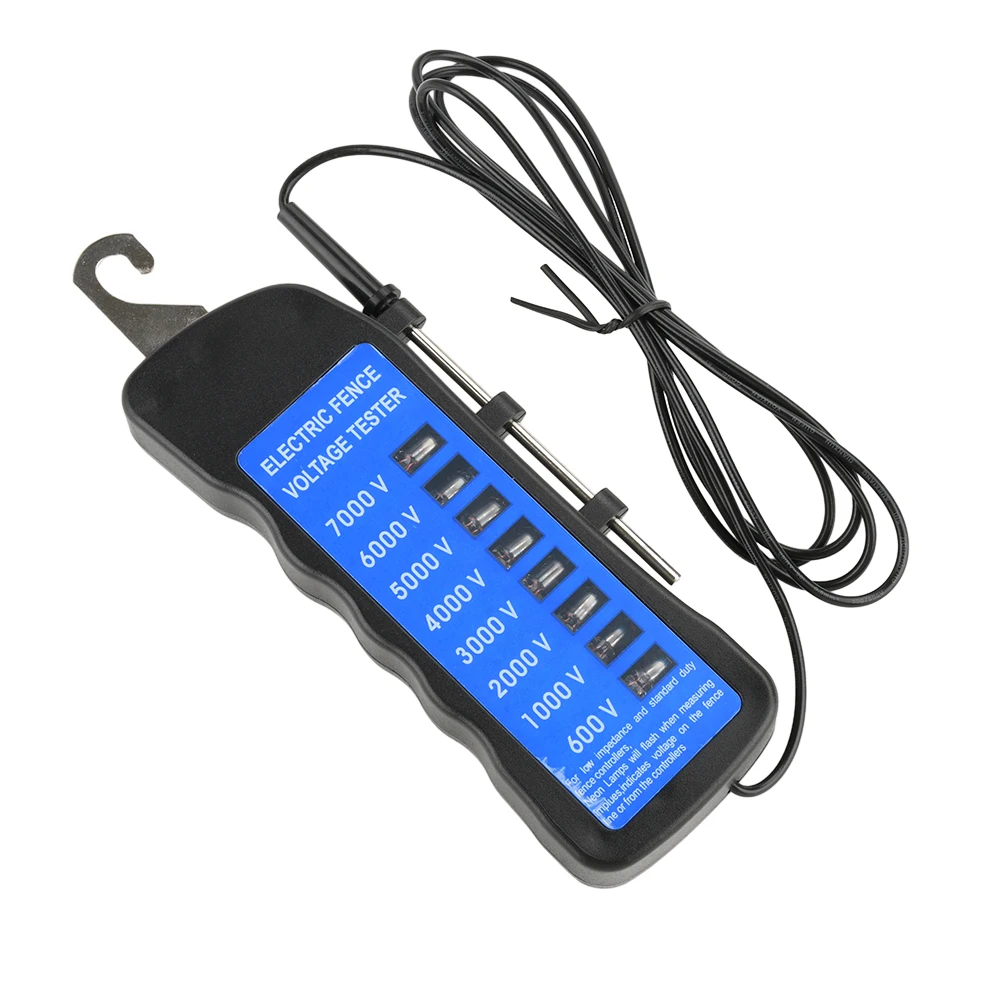 Portable Fence Voltage Tester 600V-7000V, Waterproof with 8 Neon Indicator Lights, High Voltage Detector for Farms & Livestock
Portable Fence Voltage Tester 600V-7000V, Waterproof with 8 Neon Indicator Lights, High Voltage Detector for Farms & Livestock