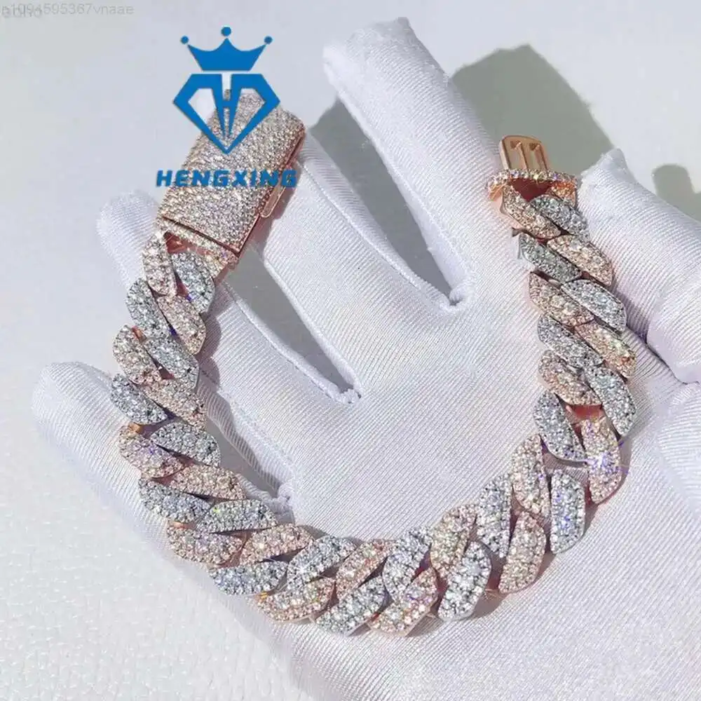 15mm Gold Plated Luxury Moissanite Diamond Bracelet Hip Hop Jewelry for Men and Women Cuban Link Chain and Bracelet
15mm Gold Plated Luxury Moissanite Diamond Bracelet Hip Hop Jewelry for Men and Women Cuban Link Chain and Bracelet