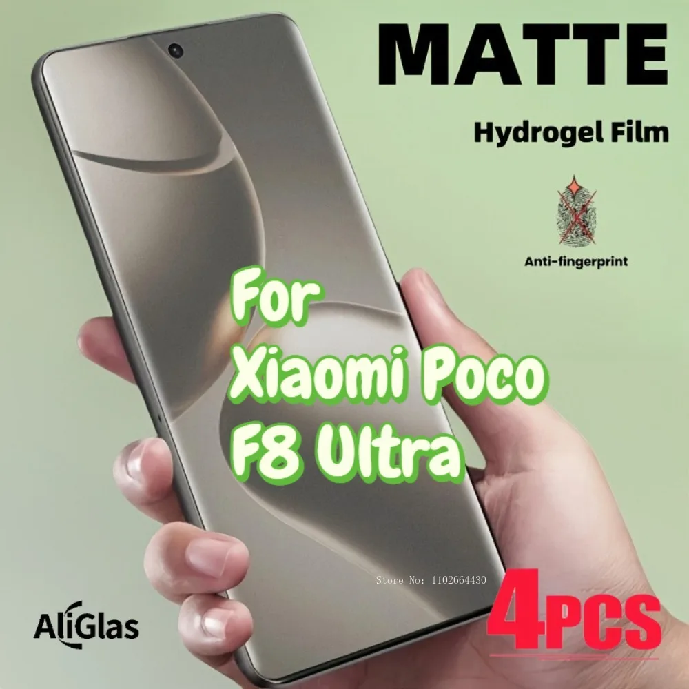 New 4Pieces Matte Flexible Hydrogel Film For Xiaomi Poco F8 Ultra Not Glass Screen Protector for Poco F8 Ultra Anti-Fingerprint
New 4Pieces Matte Flexible Hydrogel Film For Xiaomi Poco F8 Ultra Not Glass Screen Protector for Poco F8 Ultra Anti-Fingerprint