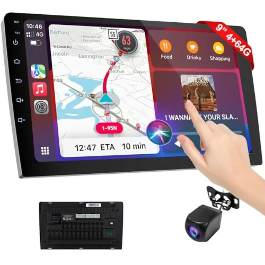 9 Inch Wireless CarPlay Screen for Car, Double DIN Car Audio Receiver, HD Touch Screen with Voice Control and Backup Camera
9 Inch Wireless CarPlay Screen for Car, Double DIN Car Audio Receiver, HD Touch Screen with Voice Control and Backup Camera