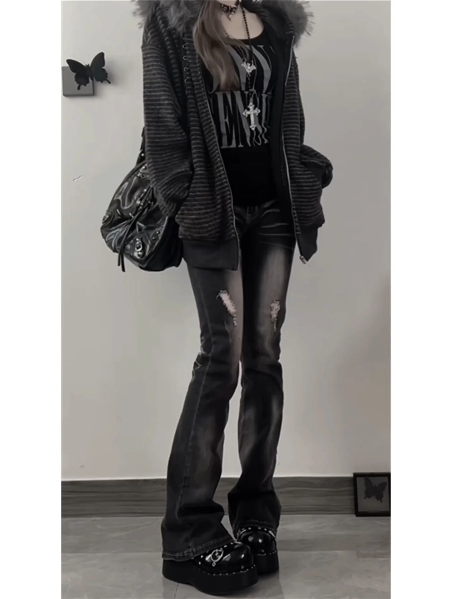 Extended Size High Waist Bell Bottom Jeans Women's Slimming Wear Spring Break in Design Low Waist Sexy Pants Casual Cotton
Extended Size High Waist Bell Bottom Jeans Women's Slimming Wear Spring Break in Design Low Waist Sexy Pants Casual Cotton