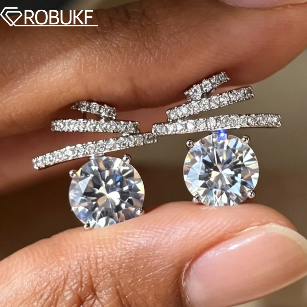 4cttw Moissanite Drop Earring for Women Sparkling 3 Row Lab Diamond 100% S925 Silver Wedding Jewelry Luxury Stud Earrings Gifts
4cttw Moissanite Drop Earring for Women Sparkling 3 Row Lab Diamond 100% S925 Silver Wedding Jewelry Luxury Stud Earrings Gifts