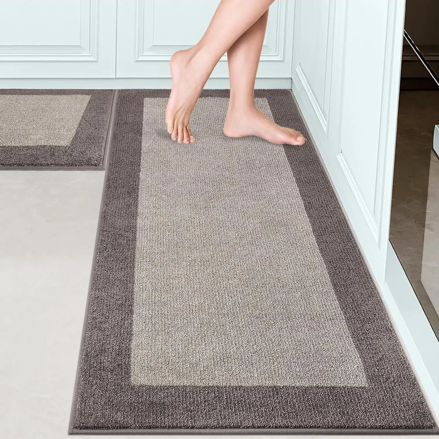 Set of 2 Non-Slip Kitchen Rugs, 24"x36" & 24"x60", Machine Washable Absorbent Mat for Floor, Hallway, Bathroom, Door
Set of 2 Non-Slip Kitchen Rugs, 24"x36" & 24"x60", Machine Washable Absorbent Mat for Floor, Hallway, Bathroom, Door