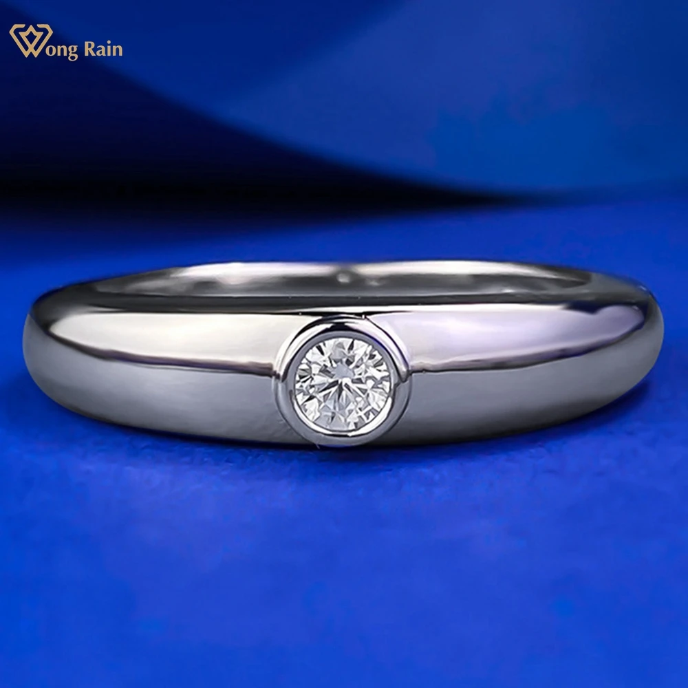 Wong Rain 100% 925 Sterling Silver 4MM Round Cut Lab Sapphire Gemstone Simple Couple Rings Gift Fine Jewelry for Women Wholesale
Wong Rain 100% 925 Sterling Silver 4MM Round Cut Lab Sapphire Gemstone Simple Couple Rings Gift Fine Jewelry for Women Wholesale