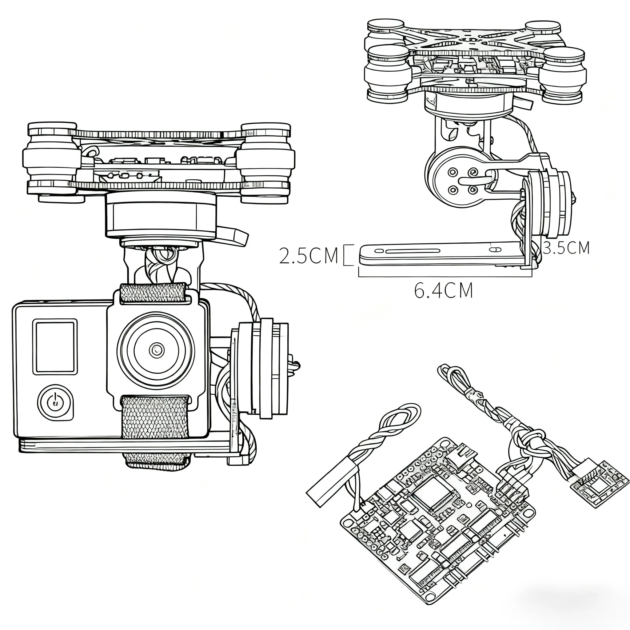 HanNiu 3-осевой бесщеточный карданный подвес для камеры и 32-битный контроллер Storm32 широкий для Gopro3/Gopro4/SJ4000/Xiaomi FPV камеры дрона
HanNiu 3-осевой бесщеточный карданный подвес для камеры и 32-битный контроллер Storm32 широкий для Gopro3/Gopro4/SJ4000/Xiaomi FPV камеры дрона