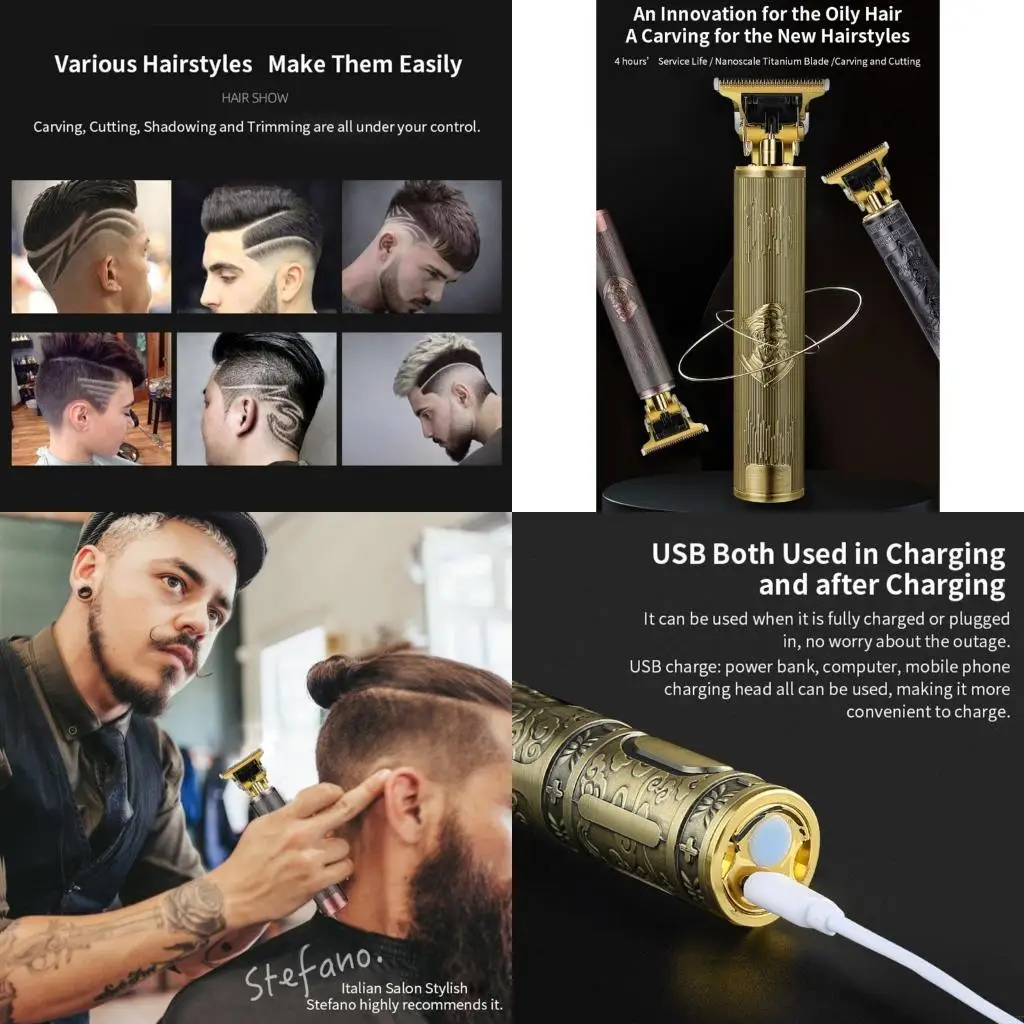 Men's Barber Retro T9 Hair Trimmer Professional for Razor Trimmer Haircut Machine Wireless Hair Clipper Beard Man Shavin
Men's Barber Retro T9 Hair Trimmer Professional for Razor Trimmer Haircut Machine Wireless Hair Clipper Beard Man Shavin