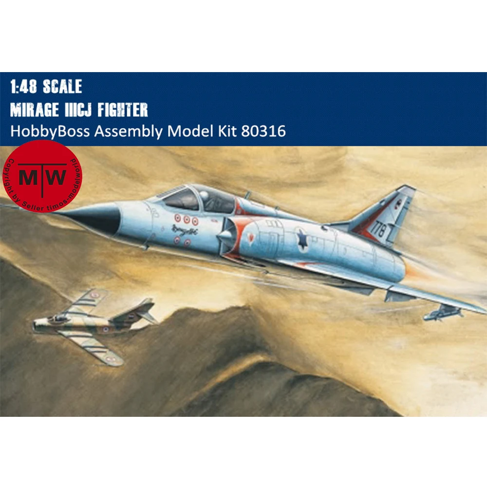 HobbyBoss 80316 1/48 Scale Mirage IIICJ Fighter Military Plastic Aircraft Assembly Model Kits
HobbyBoss 80316 1/48 Scale Mirage IIICJ Fighter Military Plastic Aircraft Assembly Model Kits