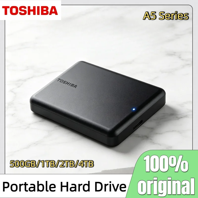 Toshiba Portable Small Black Hard Drive A5 Series USB 3.2 Gen1 High Speed 500GB 1TB 2TB 4TB Compatible With Mac Pro Max
Toshiba Portable Small Black Hard Drive A5 Series USB 3.2 Gen1 High Speed 500GB 1TB 2TB 4TB Compatible With Mac Pro Max