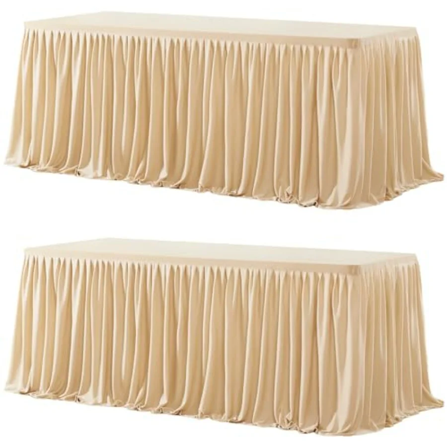 2 Pack Champagne Rectangle Table Clothes for 6 Foot Tables Polyester Fitted Stretch Table Cover for Wedding Birthday Parties Tr
2 Pack Champagne Rectangle Table Clothes for 6 Foot Tables Polyester Fitted Stretch Table Cover for Wedding Birthday Parties Tr