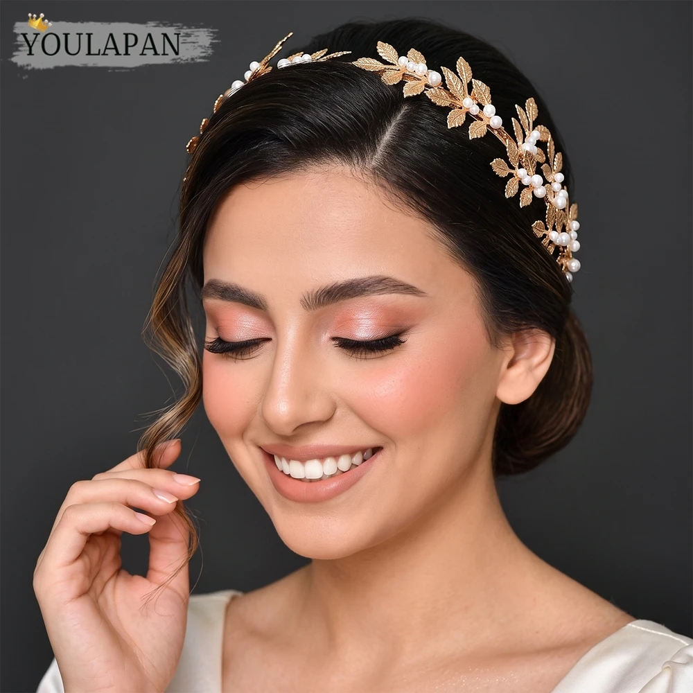 YouLaPan Golden Alloy Leaf Bride Headband Pearl Headpieces Handmade Wedding Tiaras Hair Accessories Banquet Headdress HP1039
YouLaPan Golden Alloy Leaf Bride Headband Pearl Headpieces Handmade Wedding Tiaras Hair Accessories Banquet Headdress HP1039