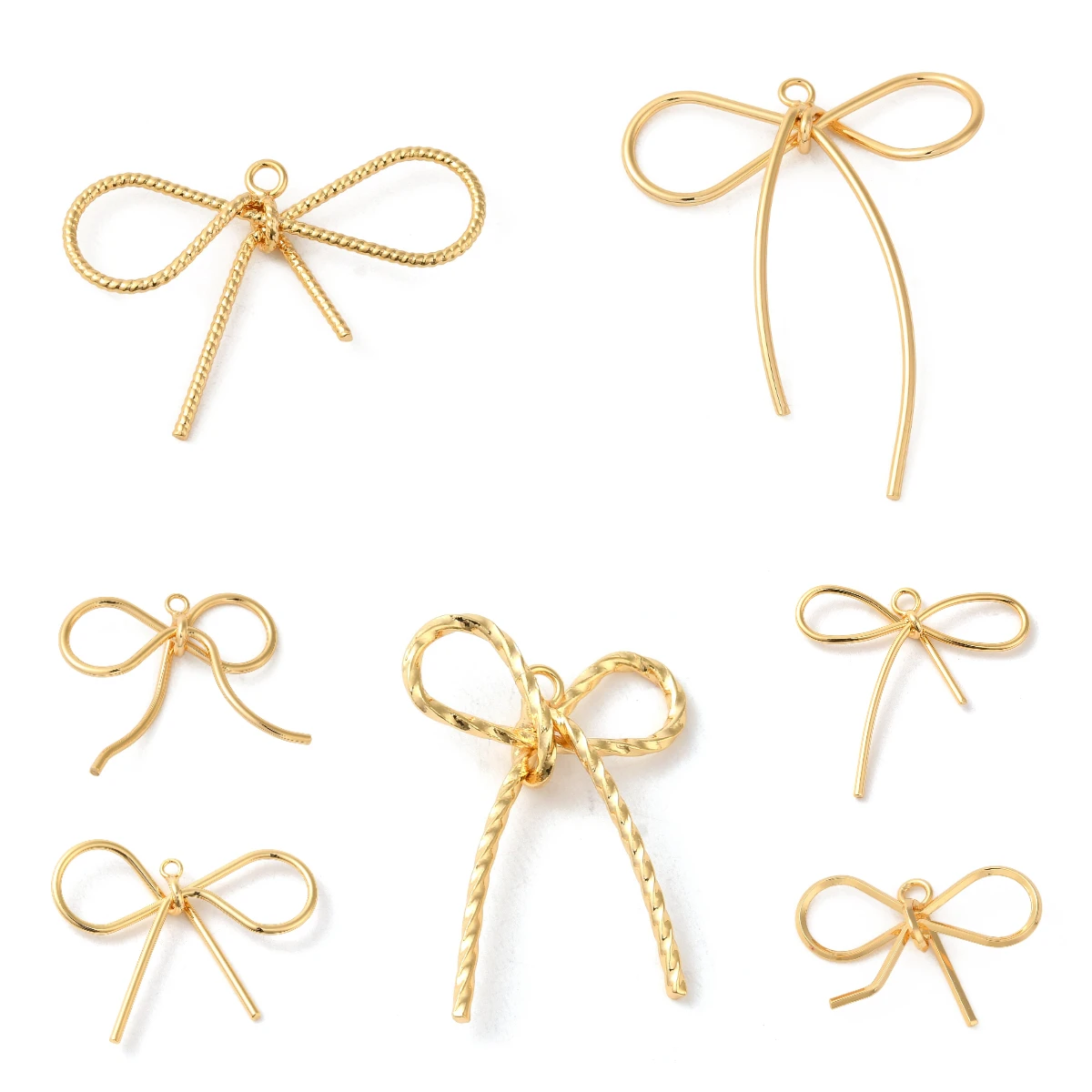 20pcs Brass Bowknot Pendants 18K Gold Plated for Bracelet Necklace Earrings Jewelry Making Handmade Crafts Supplies
20pcs Brass Bowknot Pendants 18K Gold Plated for Bracelet Necklace Earrings Jewelry Making Handmade Crafts Supplies