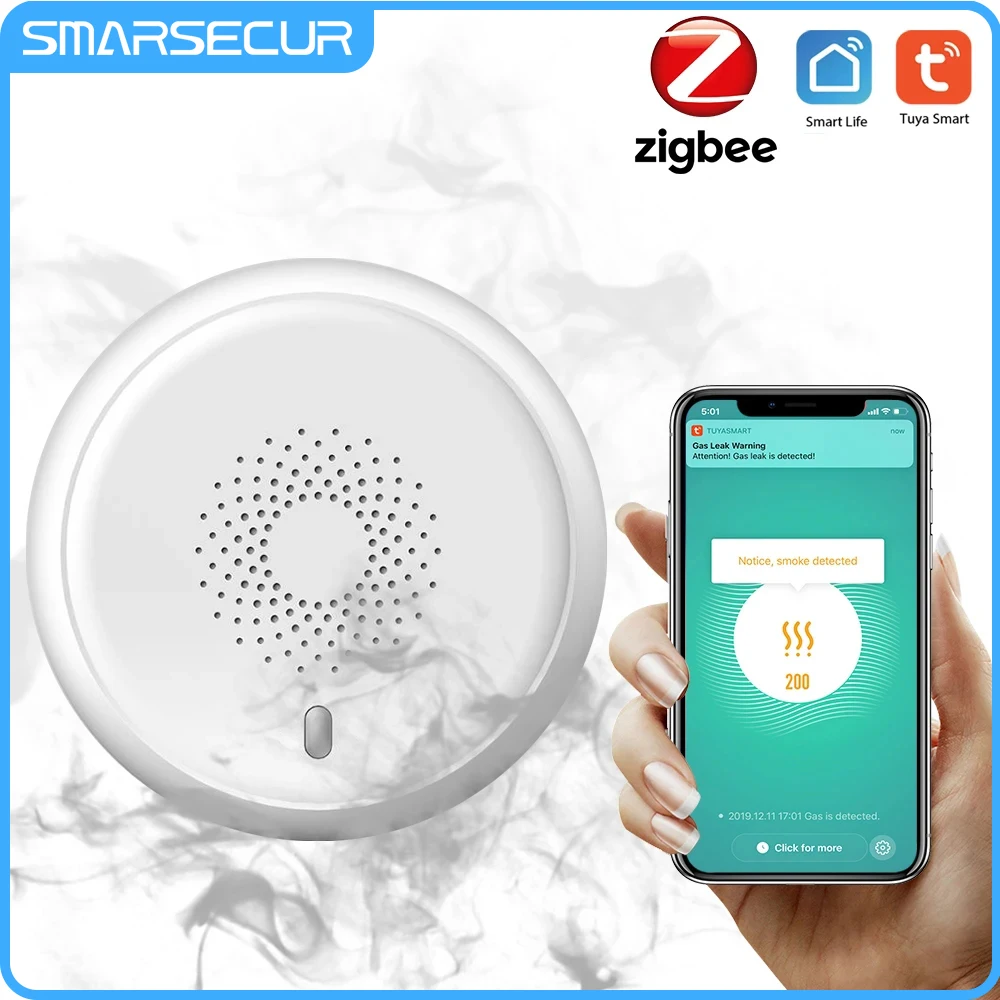 Tuya Zigbee Smoke Detector fire alarm Smoke Sensor Highly Sensitive fire alarm system
Tuya Zigbee Smoke Detector fire alarm Smoke Sensor Highly Sensitive fire alarm system