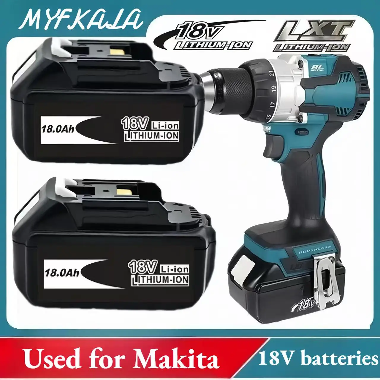 NEW+Charger BL1860 Rechargeable Batteries18V 18000mAh Lithium Ion for Makita 18v Battery 18Ah BL1850 BL1860B LXT400
NEW+Charger BL1860 Rechargeable Batteries18V 18000mAh Lithium Ion for Makita 18v Battery 18Ah BL1850 BL1860B LXT400