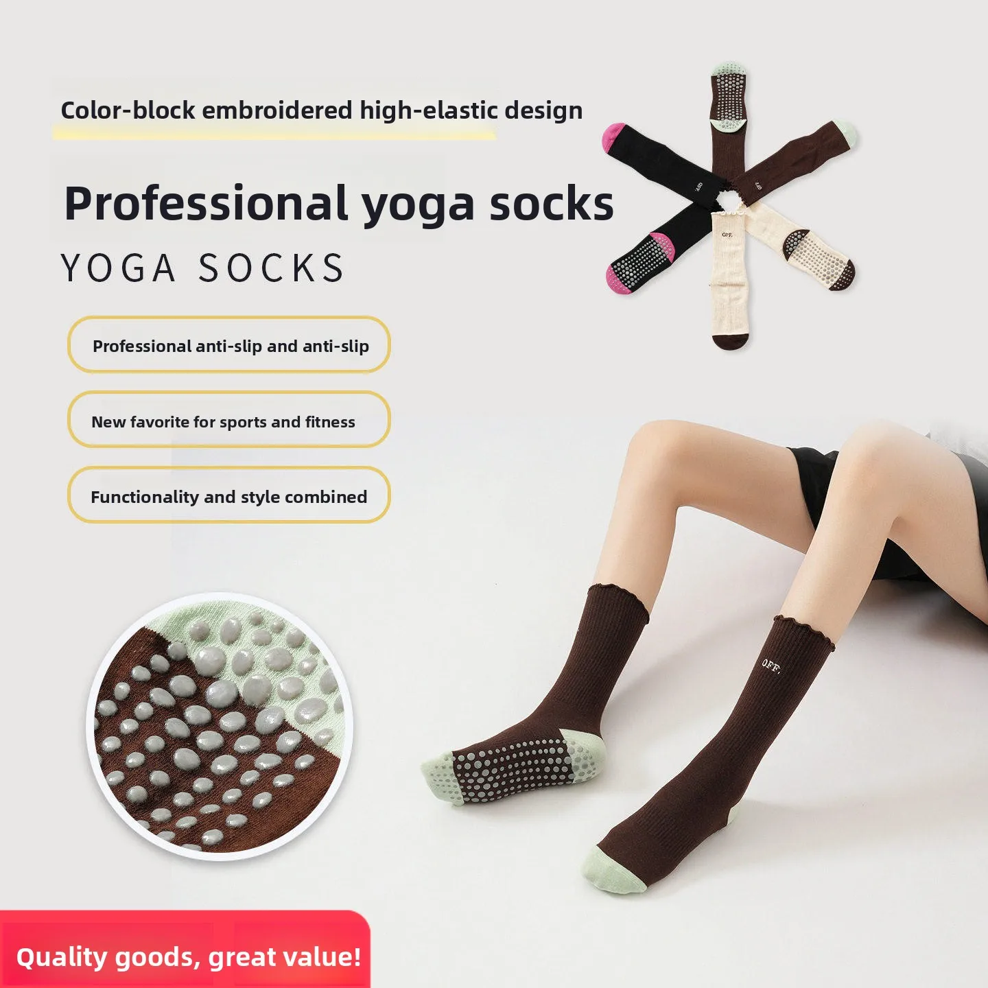 High-Waisted Yoga Leggings Socks with Embroidery Design And Wooden for Pilates Non-Slip Warm Cotton Women's Socks
High-Waisted Yoga Leggings Socks with Embroidery Design And Wooden for Pilates Non-Slip Warm Cotton Women's Socks