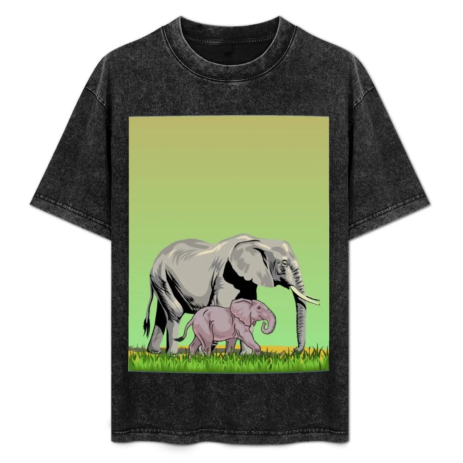 Mother and Baby Elephant T-Shirt Basic Casual Wear Short Sleeve Top
Mother and Baby Elephant T-Shirt Basic Casual Wear Short Sleeve Top