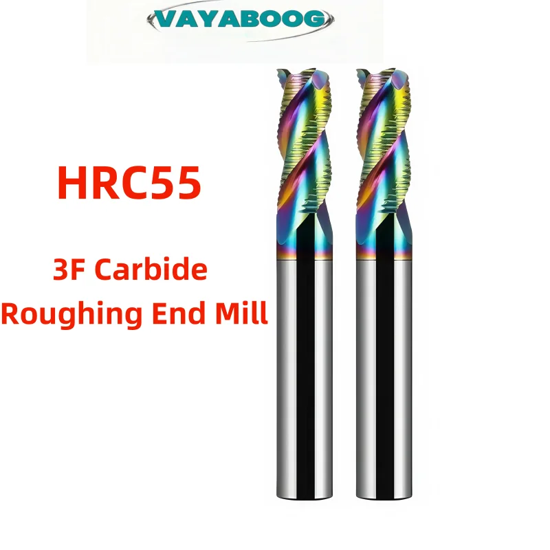 VAYABOOG HRC55 3 Flute Carbide Roughing End Mill 3-20mm Diameter DLC Coated Aluminum Milling Cutter 3F Lengthen Endmills
VAYABOOG HRC55 3 Flute Carbide Roughing End Mill 3-20mm Diameter DLC Coated Aluminum Milling Cutter 3F Lengthen Endmills