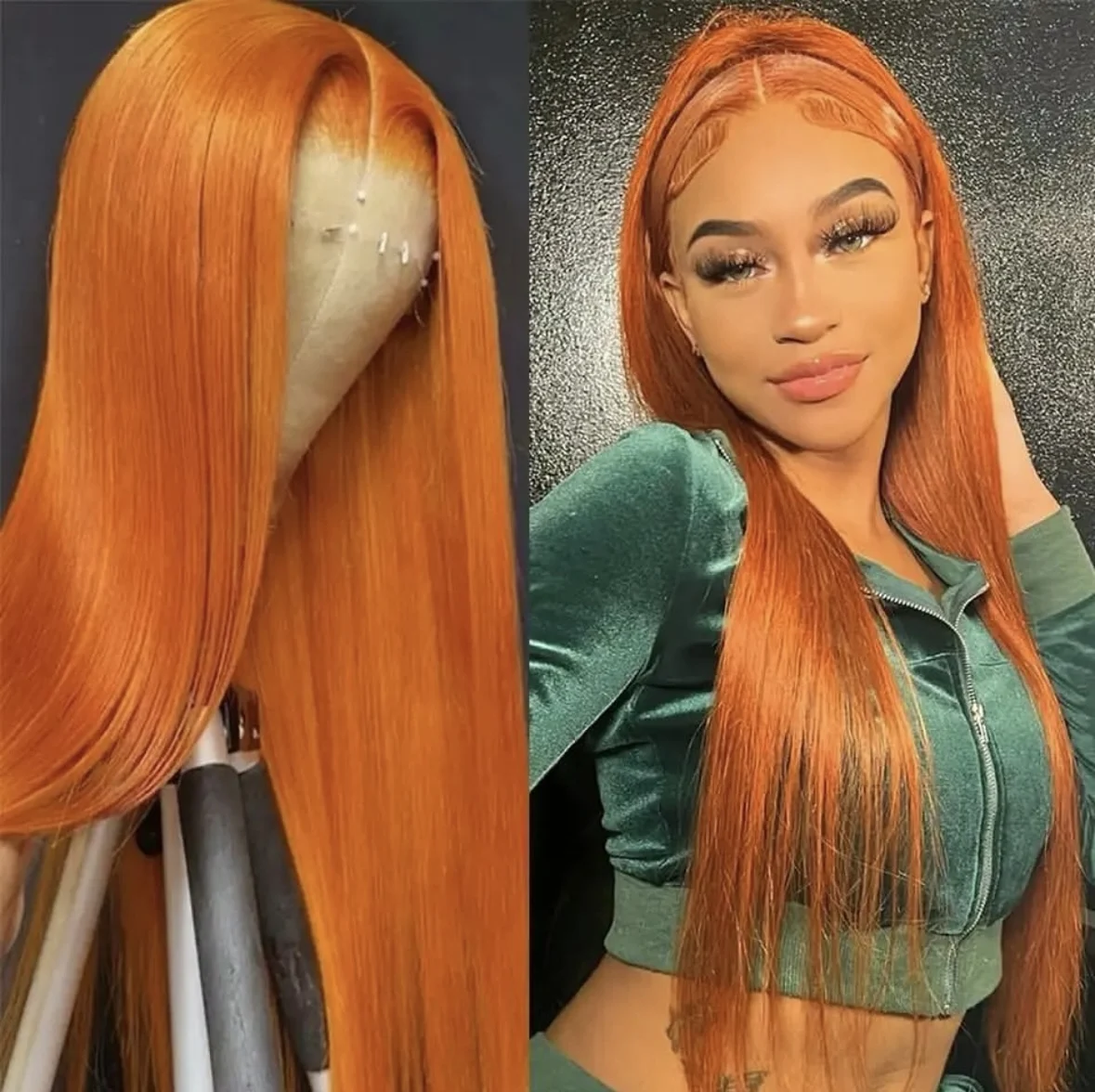 100% Vietnamese Human Hair Wig Bone Straight Ginger Orange Double Drawn 13x6 Lace Front Preplucked Hairline With Baby Hair Sale
100% Vietnamese Human Hair Wig Bone Straight Ginger Orange Double Drawn 13x6 Lace Front Preplucked Hairline With Baby Hair Sale