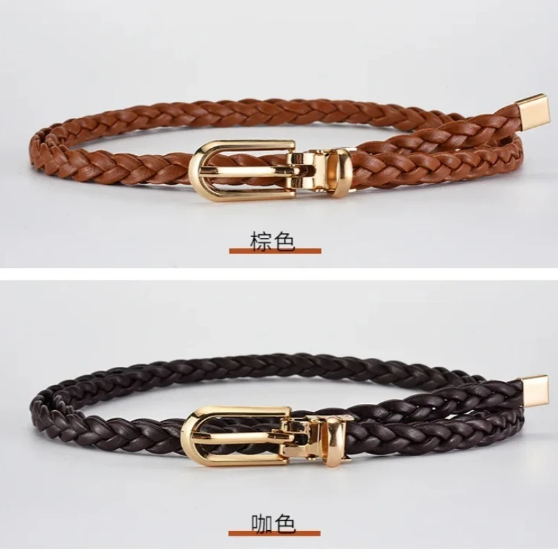 0.8x110cm PU Leather Braided Thin Belt For Women Dress Shirt Pants Decorative Girdles Strap Fashion Pin Buckle Female Waistband
0.8x110cm PU Leather Braided Thin Belt For Women Dress Shirt Pants Decorative Girdles Strap Fashion Pin Buckle Female Waistband