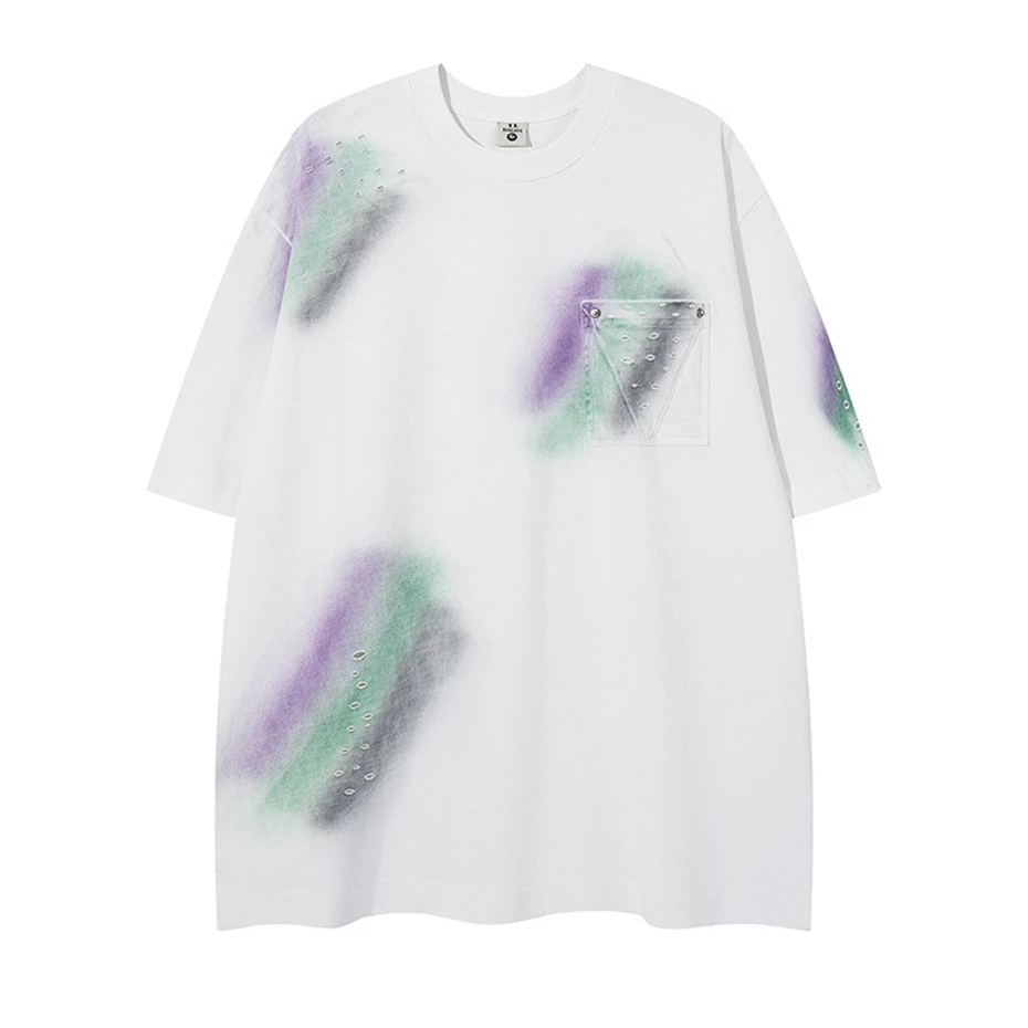 Oversized Men Ripped Hole TShirt Streetwear Hip Hop Punk Gradient Tees Tops Harajuku Vintage Casual Short Sleeve T-Shirts Unisex
Oversized Men Ripped Hole TShirt Streetwear Hip Hop Punk Gradient Tees Tops Harajuku Vintage Casual Short Sleeve T-Shirts Unisex