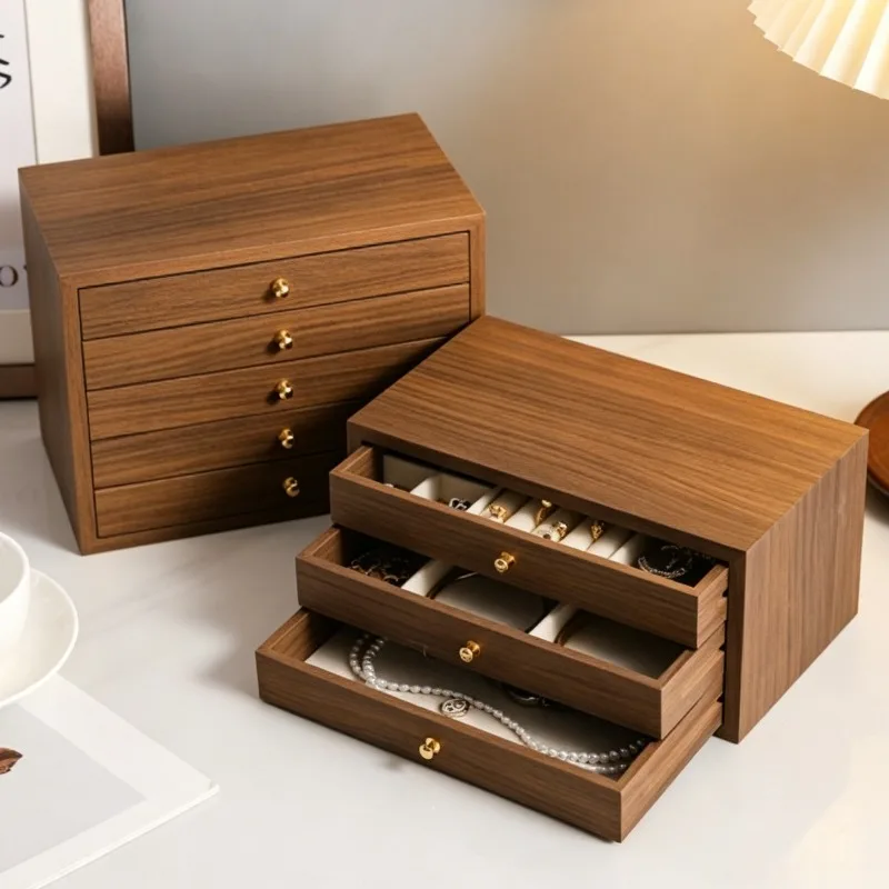 Luxury Earring Storage Box Pull-out Ring Necklace Organizer Boxes Retro Bracelet Packaging Case Large Capacity Jewelry Box
Luxury Earring Storage Box Pull-out Ring Necklace Organizer Boxes Retro Bracelet Packaging Case Large Capacity Jewelry Box