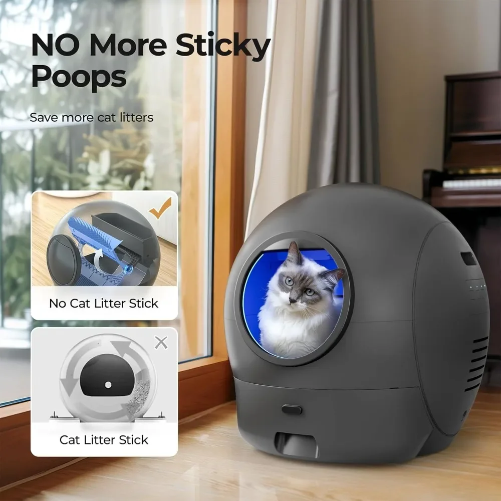 Self-Cleaning Extra Large Automatic Cat Litter Box – APP Control, Safe Alert & Smart Health Monitor
Self-Cleaning Extra Large Automatic Cat Litter Box – APP Control, Safe Alert & Smart Health Monitor