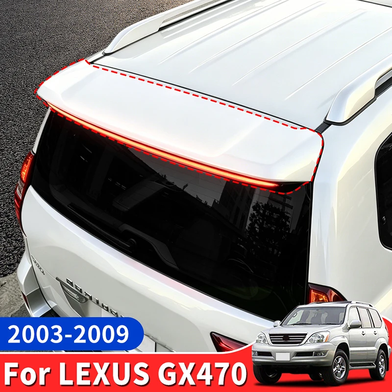 For 2003-2009 Lexus GX470 470 LED Rear Trunk Spoiler with Lighting Brake Warning Car Exterior Decoration Tuning Accessories
For 2003-2009 Lexus GX470 470 LED Rear Trunk Spoiler with Lighting Brake Warning Car Exterior Decoration Tuning Accessories