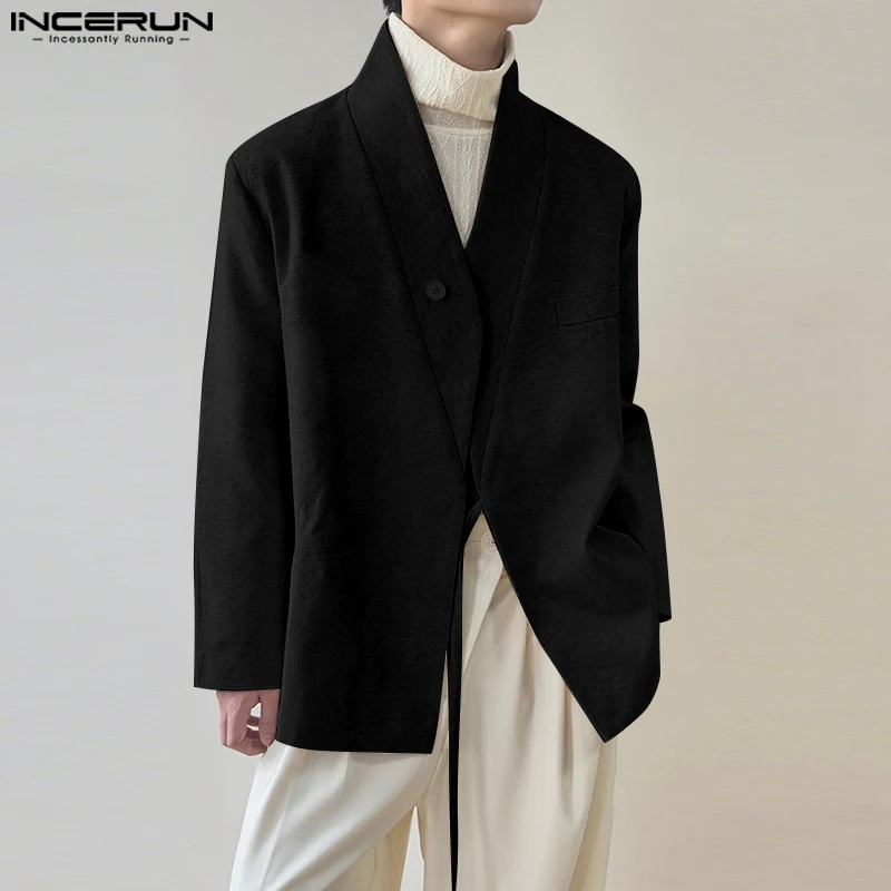 INCERUN Men Blazer Solid Color V Neck Long Sleeve Casual Male Suit Streetwear Lace Up Loose Fashion Blazer Thin Coats Men S-5XL
INCERUN Men Blazer Solid Color V Neck Long Sleeve Casual Male Suit Streetwear Lace Up Loose Fashion Blazer Thin Coats Men S-5XL