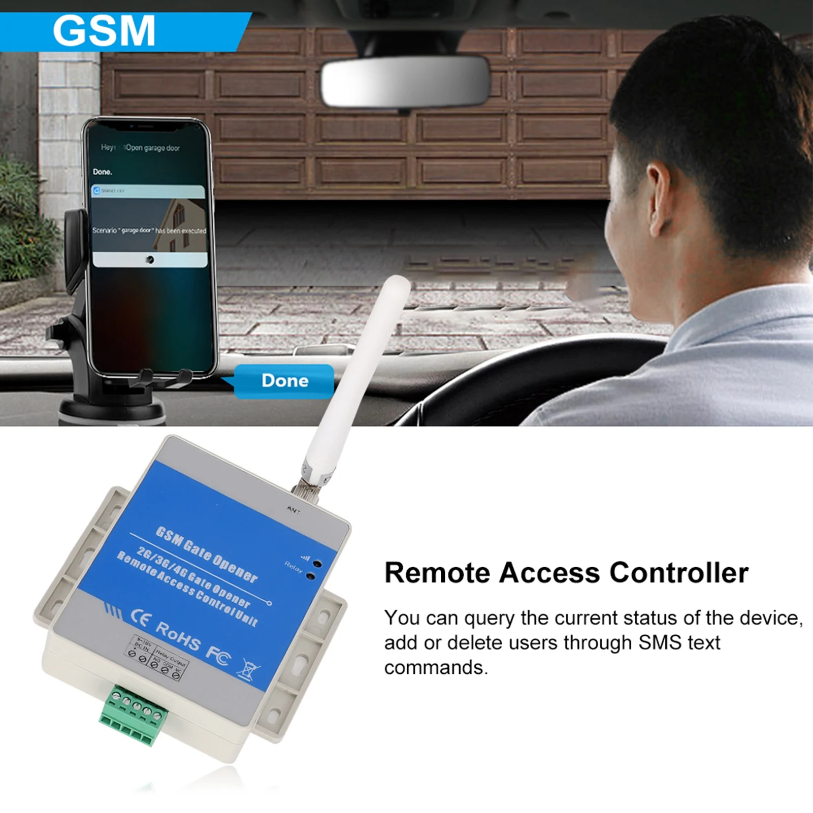 GSM Gate Opener Relay Automatic Remote Access Controller By Call RTU5034 GSM Remote Control Remote Access Controller
GSM Gate Opener Relay Automatic Remote Access Controller By Call RTU5034 GSM Remote Control Remote Access Controller