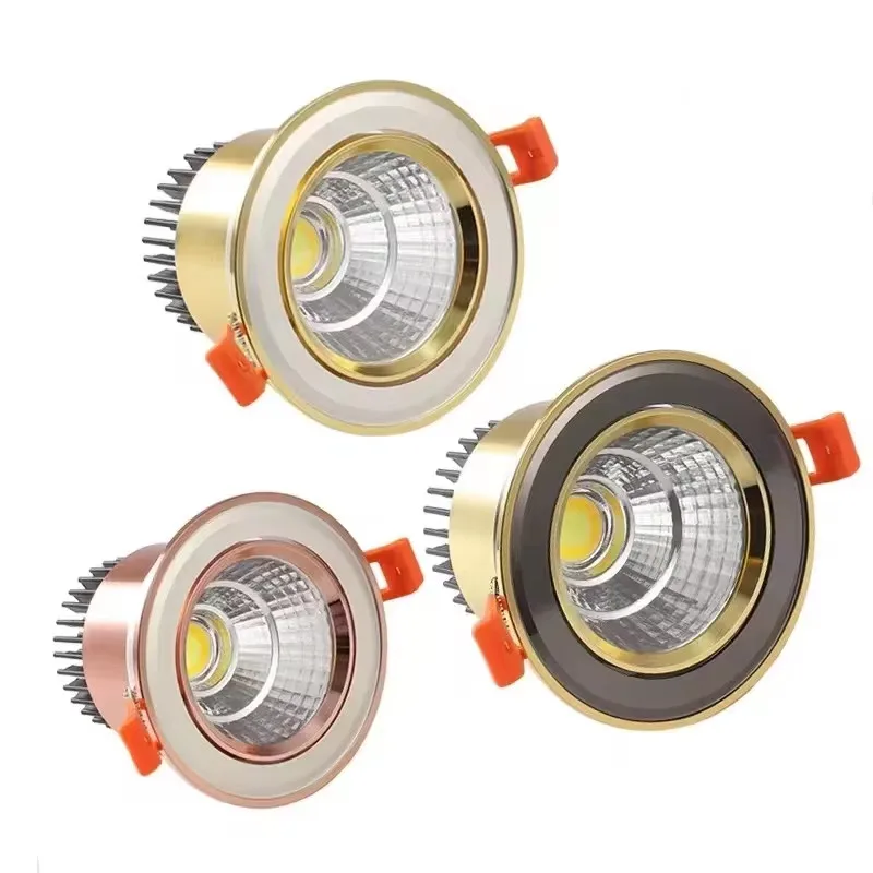 Gold electroplating ultra-high quality Recessed LED Downlights Dimmable 7W9W12W15W COB Ceiling Spotlights AC90~260V For Home Use
Gold electroplating ultra-high quality Recessed LED Downlights Dimmable 7W9W12W15W COB Ceiling Spotlights AC90~260V For Home Use