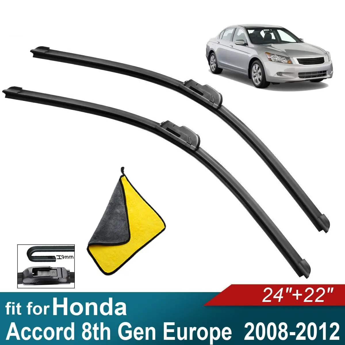 Car Windshield Wiper Blades Fit For Honda Accord 8th Gen Europe Wiper Blades Soft Rubber Auto Front Windscreen
Car Windshield Wiper Blades Fit For Honda Accord 8th Gen Europe Wiper Blades Soft Rubber Auto Front Windscreen