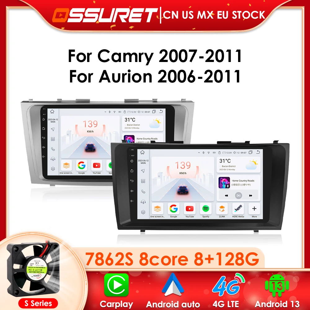 Android 13 9" 4G Carplay Car Radio Multimedia For Toyota Camry 7 XV 40 50 2007-2011 Video Player Navigation GPS Head Unit 7862
Android 13 9" 4G Carplay Car Radio Multimedia For Toyota Camry 7 XV 40 50 2007-2011 Video Player Navigation GPS Head Unit 7862