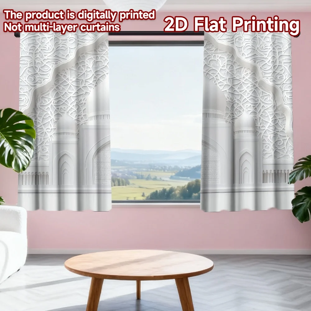 2D flat printing 2pcs Curtain Eid Arabic Geometric Design Digital Printed Polyester Drapes Family Party Use for Holiday Bedroom
2D flat printing 2pcs Curtain Eid Arabic Geometric Design Digital Printed Polyester Drapes Family Party Use for Holiday Bedroom