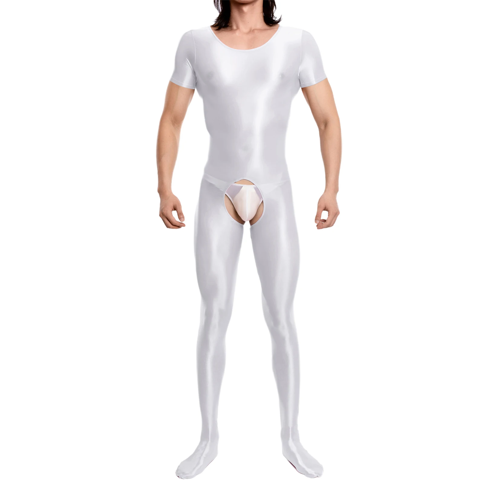 Men Gays Lingerie Open Crotch Footed Bodysuits Teddies Sexy Stretchy Glossy Body-stockings for Erotic Dating Night Nightwear
Men Gays Lingerie Open Crotch Footed Bodysuits Teddies Sexy Stretchy Glossy Body-stockings for Erotic Dating Night Nightwear