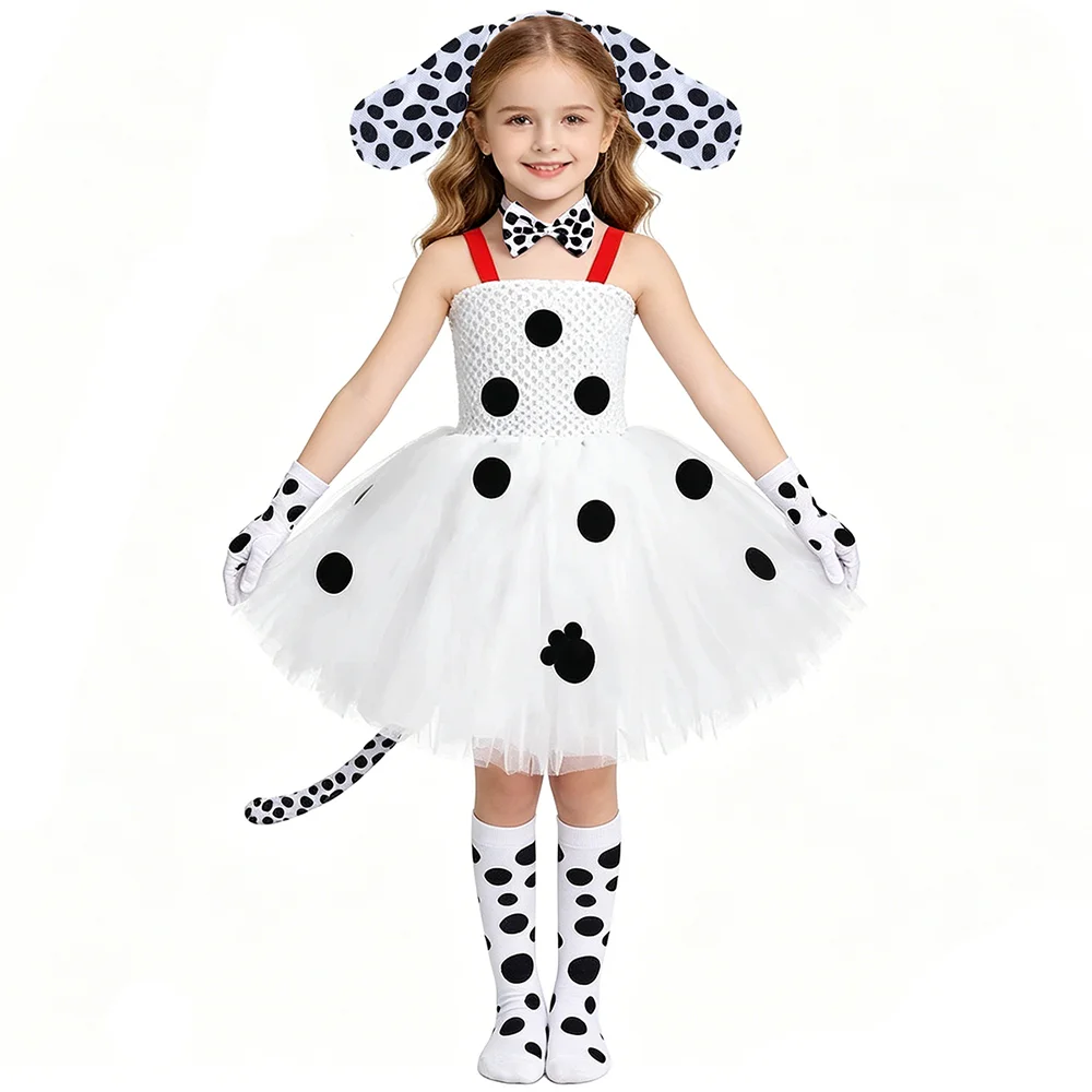 Baby Girls Dalmatian Dog Costumes for Kids Spotted Dog Lined Tutu Dress Children Halloween Animal Outfit Little Puppy Clothes
Baby Girls Dalmatian Dog Costumes for Kids Spotted Dog Lined Tutu Dress Children Halloween Animal Outfit Little Puppy Clothes