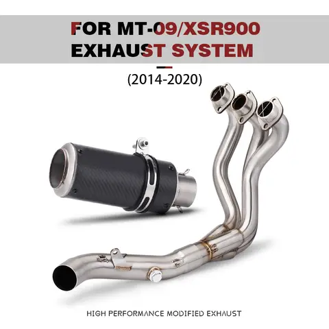 Suitable for MT09 XSR09 FZ09 MT-09 SR-1/51mm (2014-2020) Motorcycle Stainless Steel Front Exhaust Kit
