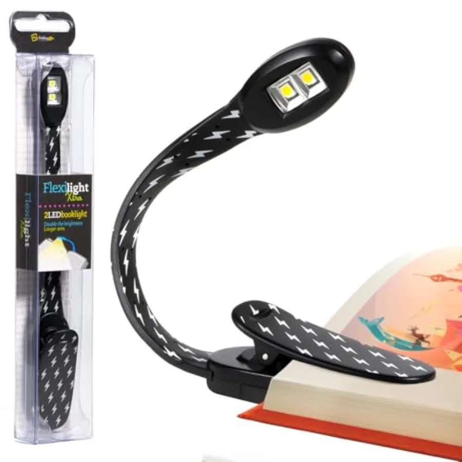 Book Light, Clip On Reading Light for Bed, 2in1 Flexilight Xtra and Bookmark, Portable and Lightweight with an Ultra Bright Glo
Book Light, Clip On Reading Light for Bed, 2in1 Flexilight Xtra and Bookmark, Portable and Lightweight with an Ultra Bright Glo