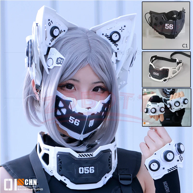 Cyber Punk Cosplay Mask Helmet For Women Men Cat Ears Hairhoop Halloween Carnival Masks Music Festival Costumes Accessories
Cyber Punk Cosplay Mask Helmet For Women Men Cat Ears Hairhoop Halloween Carnival Masks Music Festival Costumes Accessories