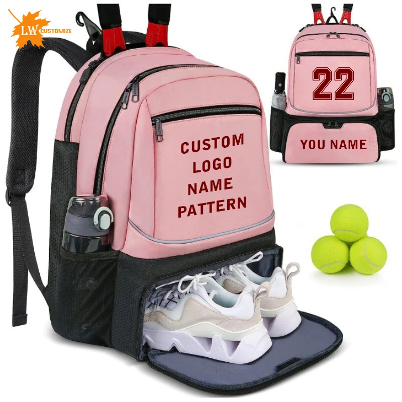 Customized racket bag with printed logo sports racket backpack large capacity storage bag shoes independent compartment
Customized racket bag with printed logo sports racket backpack large capacity storage bag shoes independent compartment