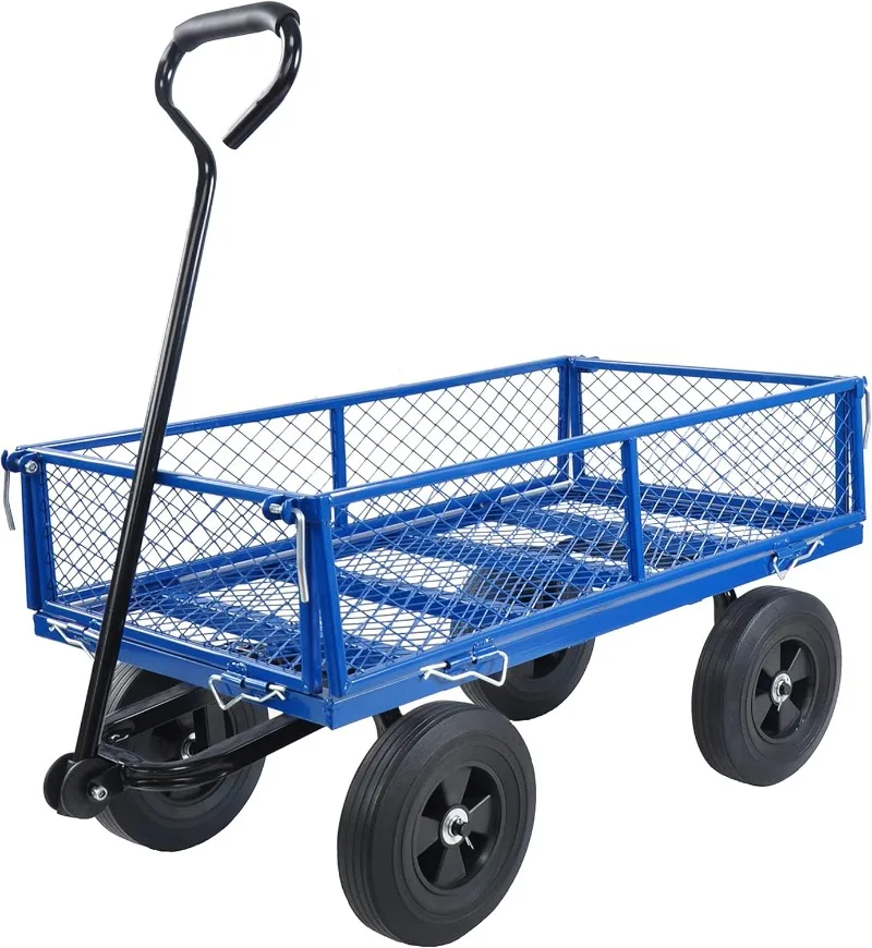 Metal Utility Wagon with 10" Solid Large Wheels 500 Lbs Capacity Heavy Duty Wheel Barrow Mesh Steel Garden Wagon Cart Dump Cart
Metal Utility Wagon with 10" Solid Large Wheels 500 Lbs Capacity Heavy Duty Wheel Barrow Mesh Steel Garden Wagon Cart Dump Cart