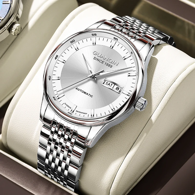 GUANQIN Mechanical Watches for Man Stainless Steel Material Date Week Display Business Leisure Luxury Men Watch for Gifts
GUANQIN Mechanical Watches for Man Stainless Steel Material Date Week Display Business Leisure Luxury Men Watch for Gifts