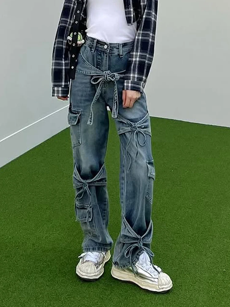 American Retro Deconstructed Design Denim Skirt Women's Spring New Style Spicy Girl Knot Tie Floor-Length Pants
American Retro Deconstructed Design Denim Skirt Women's Spring New Style Spicy Girl Knot Tie Floor-Length Pants