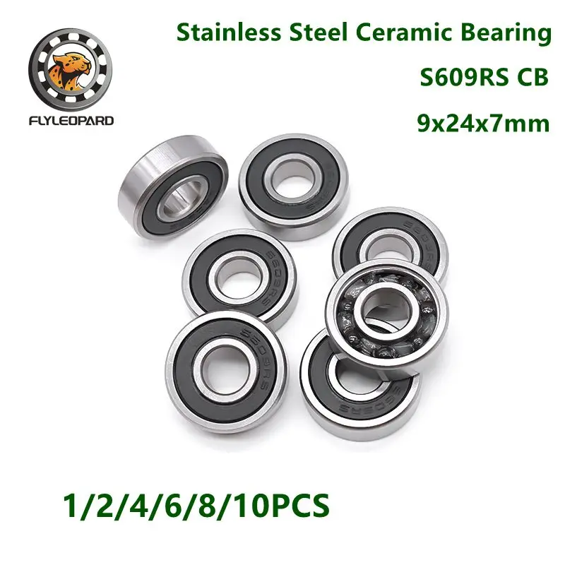 1/2/4/6/8/10PCS S609RS 9x24x7mm Stainless Steel Ceramic Bearing ABEC-9 for E-MTB Axle- Reduce the High-speed Assist Resistance 
1/2/4/6/8/10PCS S609RS 9x24x7mm Stainless Steel Ceramic Bearing ABEC-9 for E-MTB Axle- Reduce the High-speed Assist Resistance