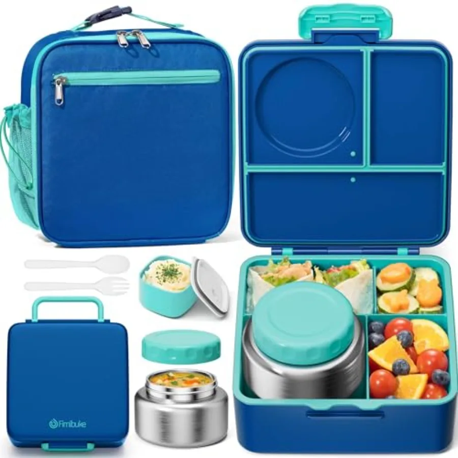 Bento Lunch Box with Thermo Leakproof Toddler Bento Box with 8.5OZ Insulated Food Jar Lunch Bag and Utensils BPA Free Dishwashe
Bento Lunch Box with Thermo Leakproof Toddler Bento Box with 8.5OZ Insulated Food Jar Lunch Bag and Utensils BPA Free Dishwashe
