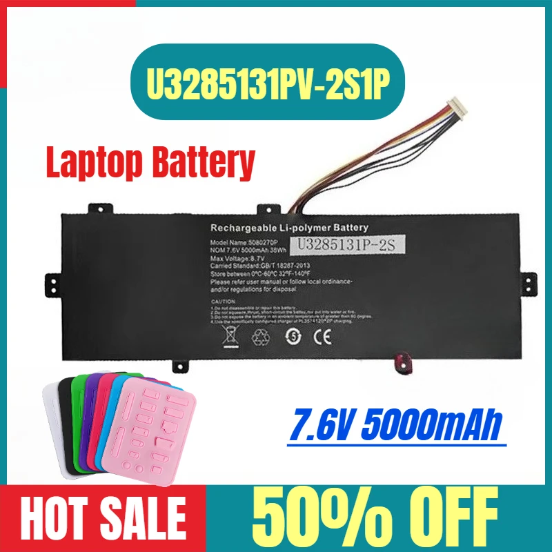 7.6V 5000mAh for Jumper EZbook S5 Laptop Battery U3285131PV-2S1P
7.6V 5000mAh for Jumper EZbook S5 Laptop Battery U3285131PV-2S1P