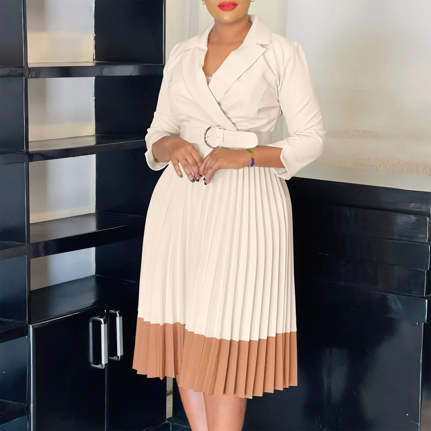 Women Pleated Dress Long Dresses A Line Belt Streetwear Vestidos Turn Down Collar Elegant Maxi Y2k Work Party Slim Fit 2025
Women Pleated Dress Long Dresses A Line Belt Streetwear Vestidos Turn Down Collar Elegant Maxi Y2k Work Party Slim Fit 2025