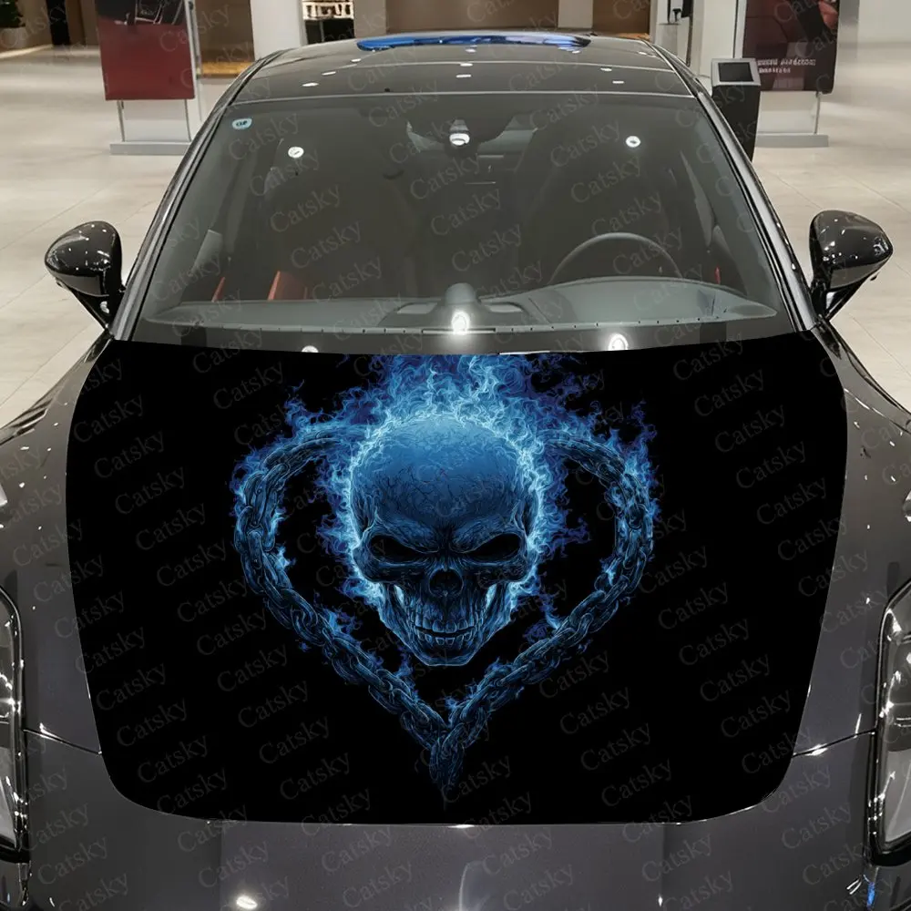 Blue Flame Skull Car Hood Wrap - Waterproof PVC Self-Adhesive Decal, Scratch-Resistant, Durable Car & Truck Hood Cover
Blue Flame Skull Car Hood Wrap - Waterproof PVC Self-Adhesive Decal, Scratch-Resistant, Durable Car & Truck Hood Cover